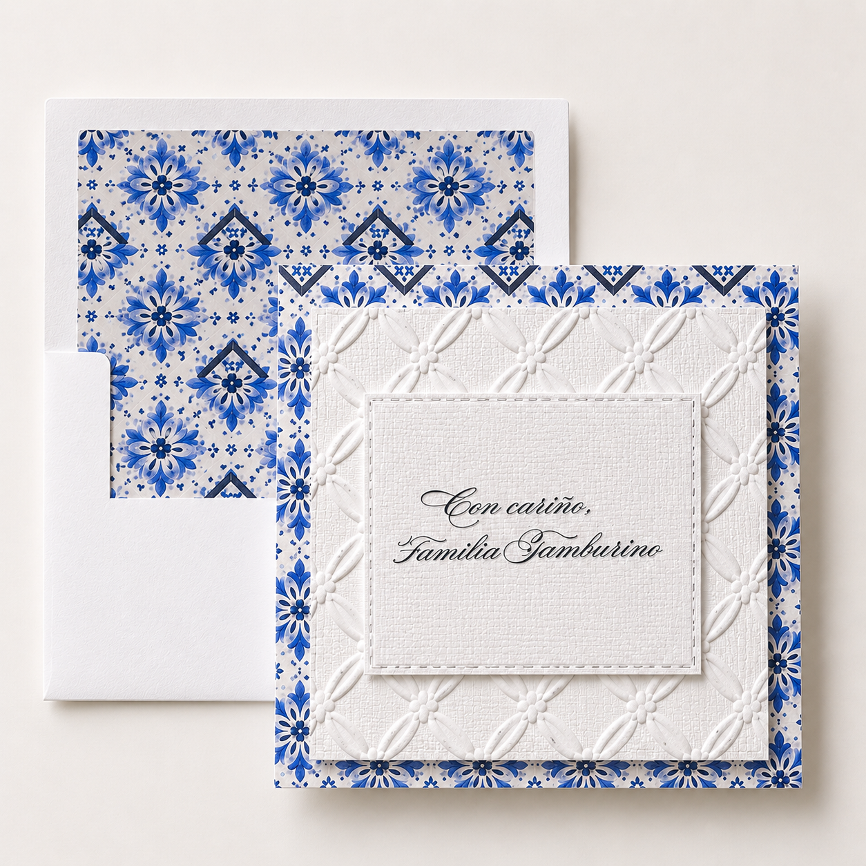 Custom Embossed Stationery Gift Set in Positano | Set of 12
