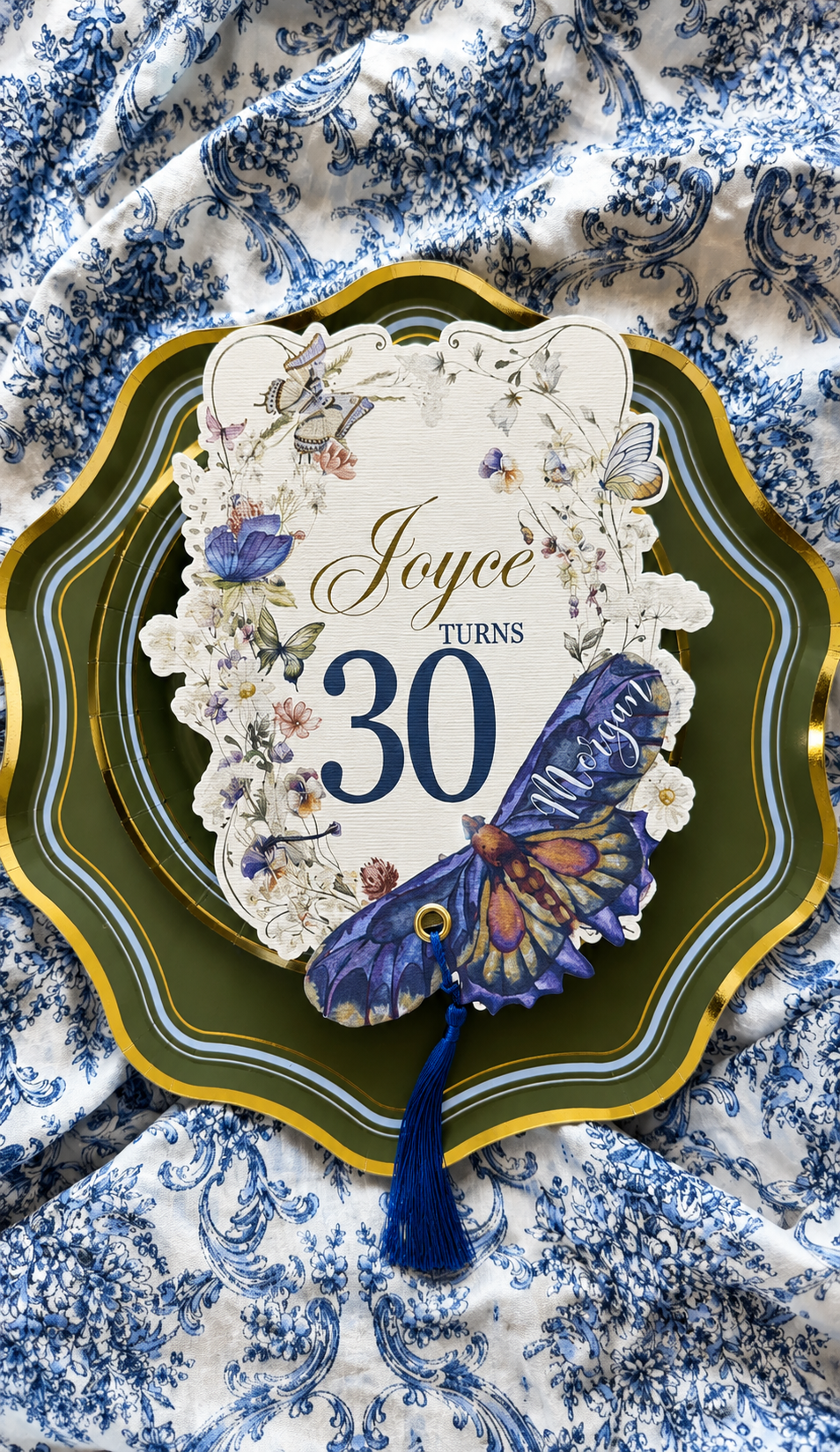 Enchanted Butterfly Place Card & Charger Plate Decor